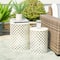 Glitzhome&#xAE; Multi-Functional Metal White Garden Stool Set